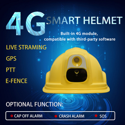 1080P بروسونال سلامة خوذة الكاميرا دعم 4G 3G WIFI GPS وبلوتوث أندرويد