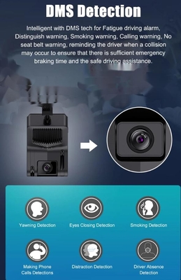 SOS App Control 4G Dashcam و GPS ADAS / DSM / BSD / PCW 4G DVR المحمول
