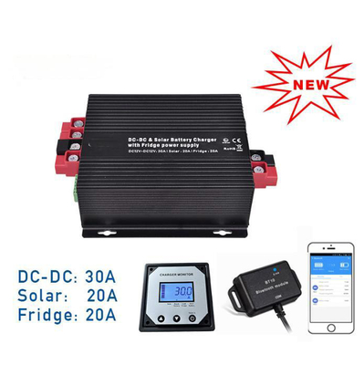 شاحن مكثف DC-DC 12V 30A MPPT شمسي 20A شاحن ثلاجة 20A وحدة تحكم لسيارة RV مركبة سيارة يخت