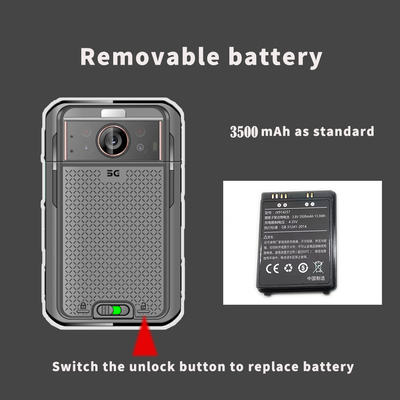 3.1 بوصة LCD 5G كاميرا مرتدية على الجسم مع بطارية مزدوجة 3500mAh EIS 4G 64GB RAM ROM