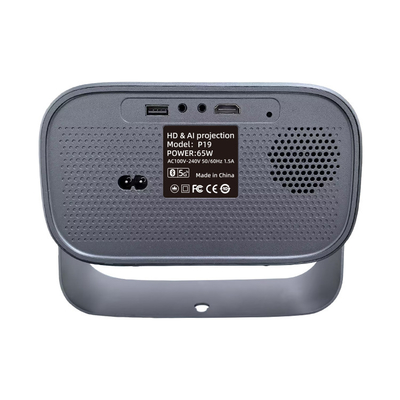 ميني بروجكتر محمول مع WiFi6 2.4G/5G 802.11a/b/g/n/ac/ax GPU ARM Mali-450 MP2 GPU 720P تكنولوجيا عرض LCD