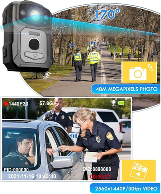 كاميرات الجسم للشرطة زاوية الكاميرا 140 درجة خيار NFC وأكثر لإنفاذ القانون