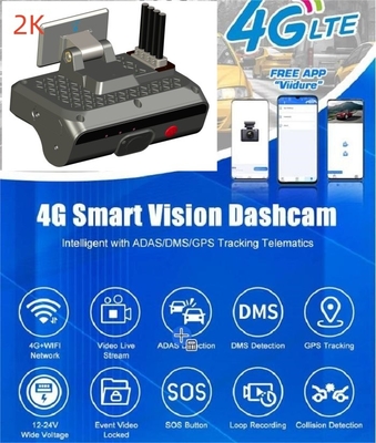 4G لوحة التحكم الكاميرا المزدوجة الذكية ADAS DMS التعرف على وجه السائق مع ضغط الفيديو H.264/H.265