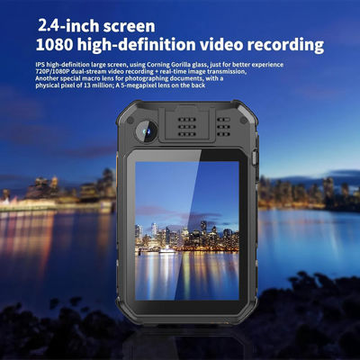 كاميرا الجسم للشرطة 4G واي فاي PTT فيديو صوتي اتصال قيادة نظام تحديد المواقع (GPS) مسجل فيديو مباشر