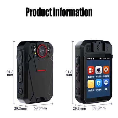 4G واي فاي Bodycam نظام أندرويد 2.4 بوصة تعمل باللمس ONVIF RSTP