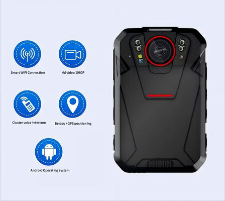 4G واي فاي Bodycam نظام أندرويد 2.4 بوصة تعمل باللمس ONVIF RSTP
