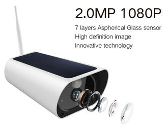 مسافة ليلية 850nm IR Ray Wifi Security Camera Solar Battery 1080P COMS Sensor
