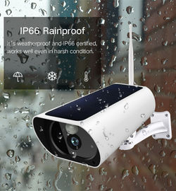 مسافة ليلية 850nm IR Ray Wifi Security Camera Solar Battery 1080P COMS Sensor