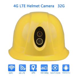 IP67 للماء كاميرا يمكن ارتداؤها 4G خوذة السلامة مع تحميل بيانات 1080P في الوقت الحقيقي
