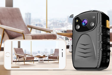 4K كاميرا صغيرة يرتديها جسم الشرطة F1 كاميرا Cctv مقاومة للماء مع جهاز تحكم عن بعد Wifi Gps