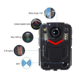 كاميرا فيديو GPS محمولة للشرطة تدعم الكاميرا WIFI GPS 128G للتخزين