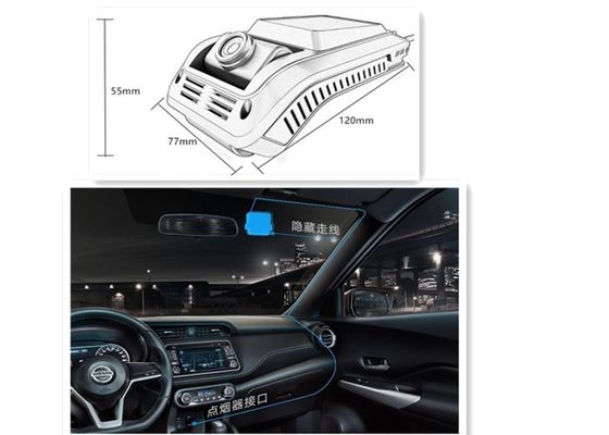 HD 1080P H.265 ADAS DSM مسجل السيارة الرباعي