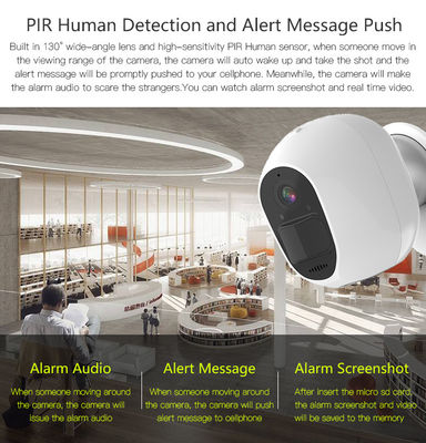 IP66 6400mah 4G Wifi Security Camera 1080P CMOS Sensor مقاوم للماء