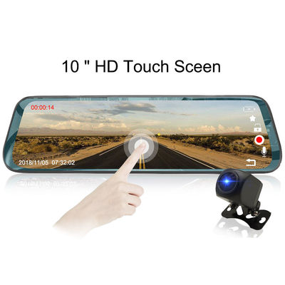 1080P 1O بوصة دفق الوسائط عدسة مزدوجة سيارة فيديو داش كاميرا