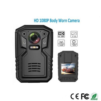 كاميرا بجسم الشرطة 1080P QHD مدمجة في 32 جيجا بايت لتسجيل الفيديو والصورة