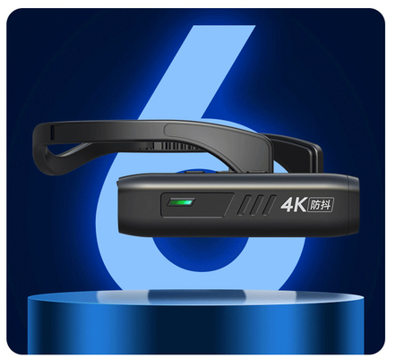 جيروسكوب كاميرا فيديو يمكن ارتداؤها EP6 1080P Vlog Wifi Headset EIS 4K 2200mAh