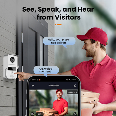 7 بوصة عرض WIFI فيديو جرس باب فيديو إنترفون 140 زاوية أفقية