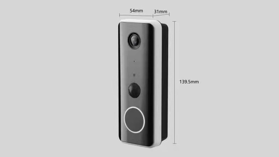 160 زاوية الرؤية WIFI Video Doorbell 5200 MAh Battery with Indoor Chime