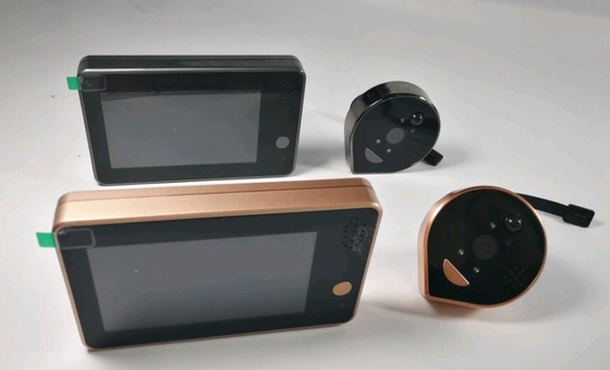 Peephole WIFI Video Doorbell Battery مزودة بشاشة LCD عالية الدقة 4.3 بوصة
