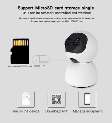 مجهر كاميرا مراقبة PTZ اتجاهين صوت داخلي 1080P PTZ WIFI IP Camera