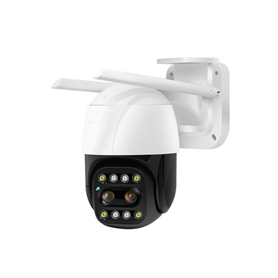 كاميرا أمان سلكية WIFI مزدوجة العدسة 1080P 2.0MP HD AI التعرف على الرؤية الليلية