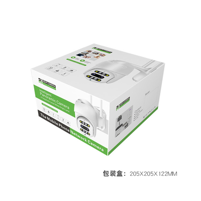 كاميرا أمان سلكية WIFI مزدوجة العدسة 1080P 2.0MP HD AI التعرف على الرؤية الليلية
