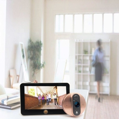 1080P ثقب الباب WIFI فيديو جرس 5000 مللي أمبير بطارية IR CUT التبديل التلقائي